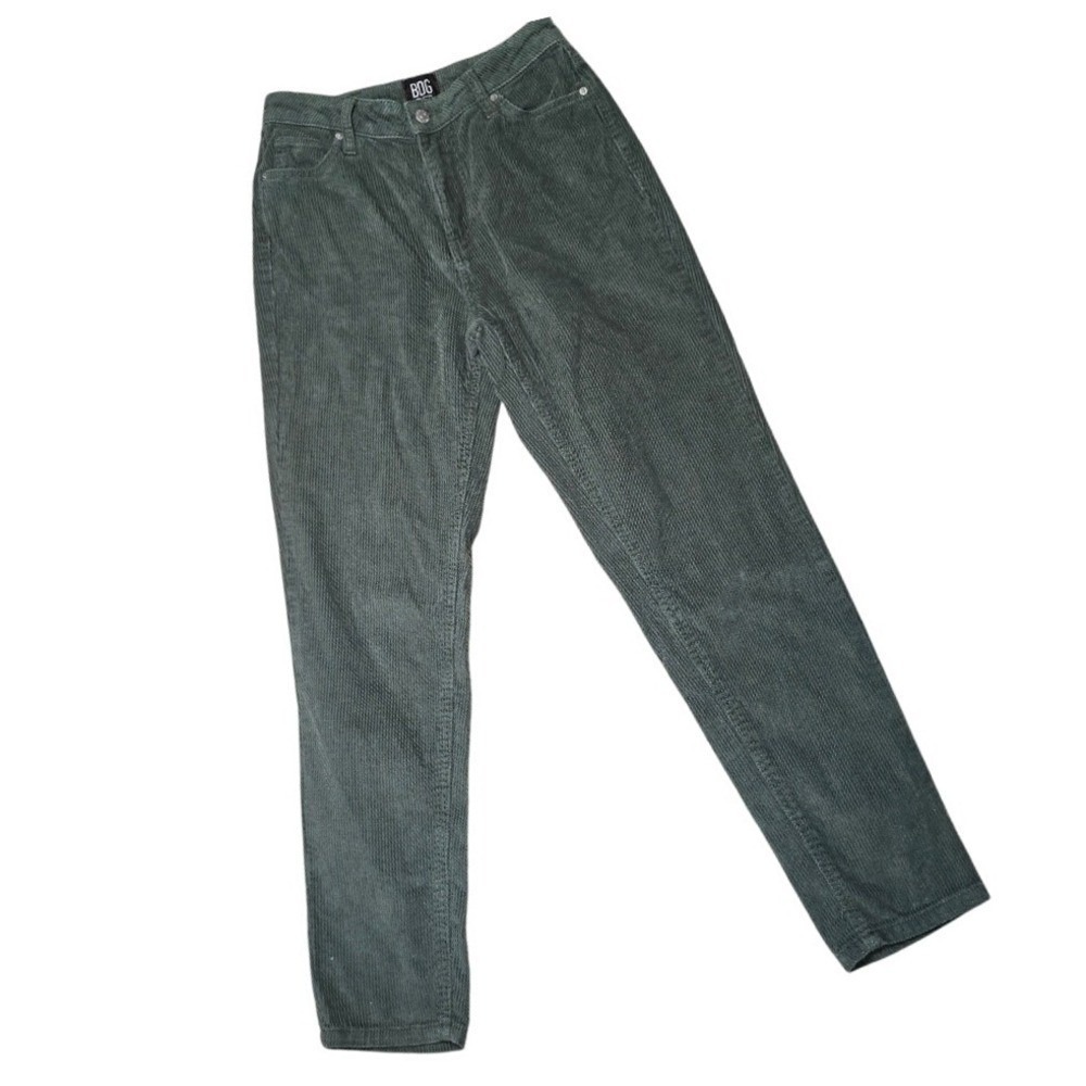 BDG Urban Outfitters Mom High Rise Pants Womens 25 Corduroy Green Straight Leg